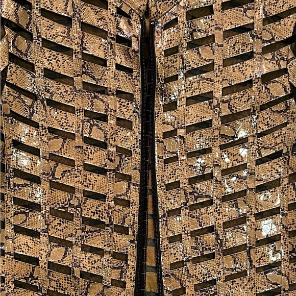 Becky & Bobby Net and Vinyl Fitted Jacket, Size Small - Picture 3 of 7